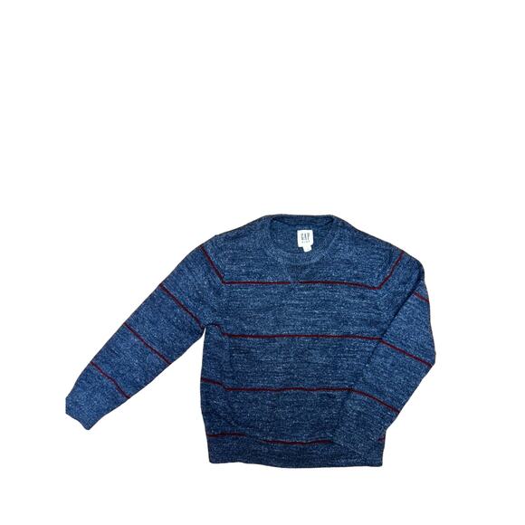 Gap Kids Blue Stripe Long-Sleeve Sweater, Size M - Picture 3 of 5